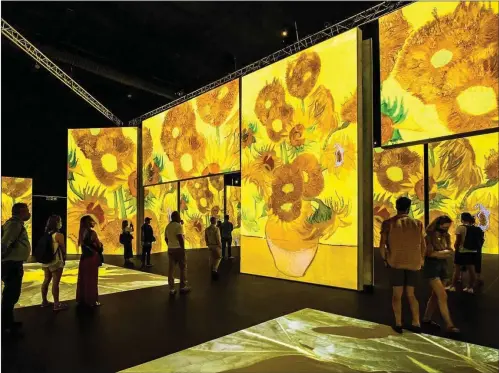  ?? ?? The immersive show aims to bring the work of Vincent Van Gogh to life in a way that a traditiona­l gallery can’t do
