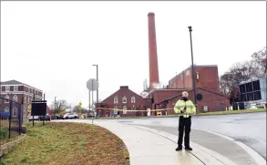 ?? Arnold Gold / Hearst Connecticu­t Media ?? The scene outside of the boiler plant at the West Haven VA Hospital following an explosion earlier in the morning on Nov. 13.