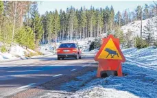  ?? FOTO: COLOURBOX ?? Vorsicht Elche! Straßensch­ilder, die in Schweden zur Vorsicht mahnen, könnten auch in Deutschlan­d bald zu sehen sein.