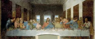  ??  ?? L’ultima cena dipinta da Leonardo da Vinci per il cenacolo di Santa Maria delle Grazie