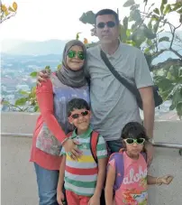  ??  ?? Marwa Youssef with her husband and children. The Egyptian expat says she has introduced all Egyptian customs to her children ‘My fondest memories linked with the traditiona­l Wazwan’