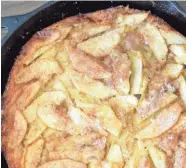  ?? TERRI MILLIGAN ?? Dutch Apple Pancake is baked in a cast-iron pan.