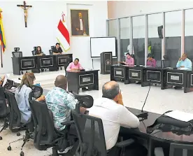  ?? CÉSAR BOLÍVAR ?? Diputados del Atlántico durante la sesión de ayer en el recinto de la Asamblea.