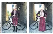  ??  ?? The Bygrave pulley system has been recreated to show how Victorian skirts could be converted quickly for cycling