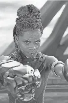  ?? PROVIDED BY MARVEL ?? Teen princess Shuri ( Letitia Wright) is the smartest person in the world in “Black Panther.”