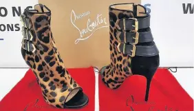  ??  ?? These Christian Louboutin shoes will be part of the unreserved government auction on Wednesday, January 31