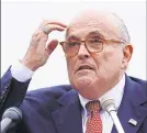  ?? Charles Krupa / Associated Press ?? Rudy Giuliani: “I represent only the president, not the campaign.”