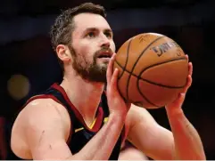  ?? (Getty) ?? On the ball: Cleveland Cavaliers’ Kevin Love finds rituals ‘grounding’