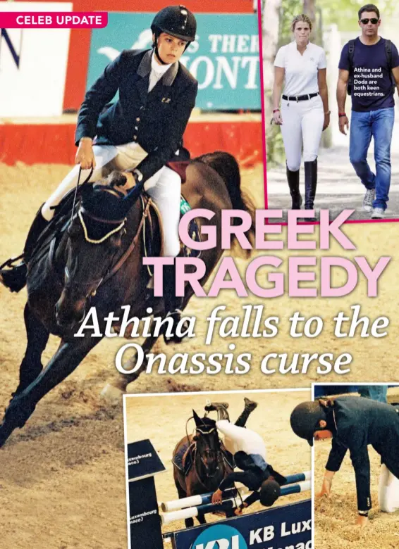  ??  ?? Athina and ex-husband Doda are both keen equestrian­s.