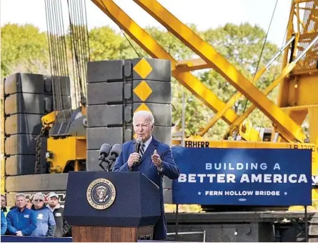  ?? ?? El presidente de Estados Unidos, Joe Biden, en un reciente acto en Pittsburgh.