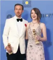 ?? REUTERS ?? Ryan Gosling i Emma Stone, zvijezde 'La La Landa'