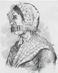  ??  ?? 0 A woman wearing a ‘scold’s bridle’ in the 17th century