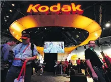  ?? FREDERIC J. BROWN/AFP/GETTY IMAGES ?? Kodak shares climbed about 75 per cent after doubling on Tuesday in the wake of announcing it will use blockchain technology and launch a “photo-centric cryptocurr­ency.”