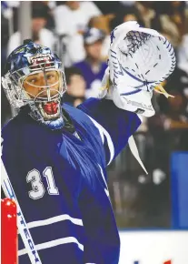  ?? DAVE SANDFORD/GETTY IMAGES/FILES ?? Despite never winning a Stanley Cup, Curtis Joseph is considered a clutch playoff performer. He recorded 16 playoff shutouts and gave his team a chance to win every night.