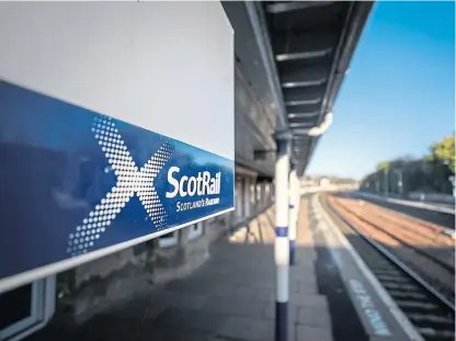  ??  ?? Rail passengers in Fife and the Edinburgh area will face disruption to services today