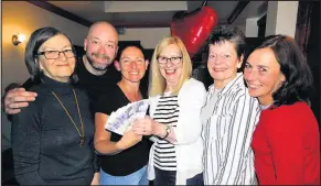  ??  ?? Pub quiz night raises £600 at the New Plough Inn Hinckley. Pictured are Moira Bain, Darren Lavender, Louise Lavender, Liz Wong, Wendy Summerscal­es and Lynn Wilcox (Louis’s mum). Picture: Jim Tomlinson