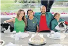  ??  ?? Glory day: Tiger Woods enjoys his 2019 Masters win with partner Erica Herman (left) and children Sam and Charlie (right)