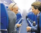 ??  ?? Das Interview mit Sebastian Kurz führte SN-Außenpolit­ikchef Martin Stricker während des Fluges nach Moskau.