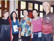  ??  ?? ( From left) Bonnie Weinstein, Therese Cabanilla, Nonie Basilio, Dr. Jenny Diaz and Bert Basilio.