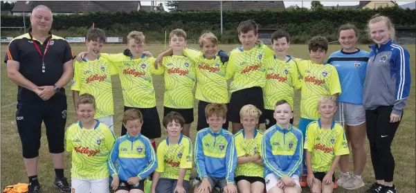  ??  ?? Pictured at the Cúl Camp at St Mary’s Enniskerry were the under-12 boys group with coaches Gary O’Reilly and Amy Kavanagh.