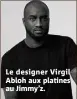  ??  ?? Le designer Virgil Abloh aux platines au Jimmy’z.