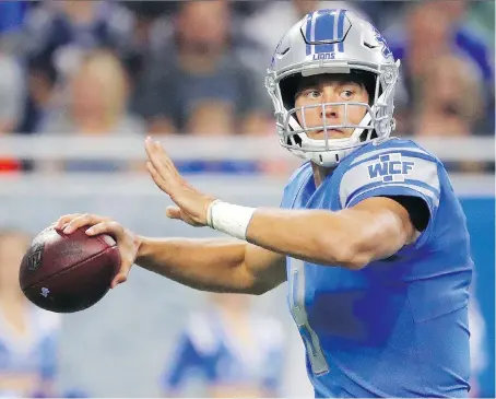  ?? RICK OSENTOSKI/THE ASSOCIATED PRESS/FILES ?? Lions QB Matthew Stafford expects his club to rebound from last year’s early post-season exit.