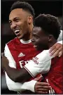  ??  ?? HOT: Auba and Saka