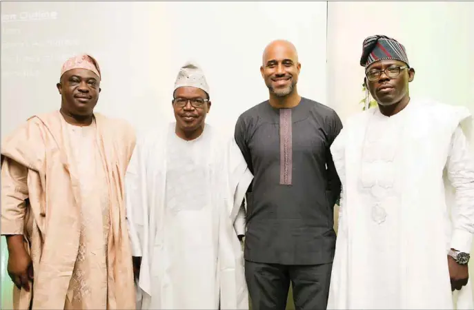  ??  ?? L-R: Group Chief Financial Officer, Honeywell Group and Chairman of the occasion, Alhaji Sikiru Rufai; Chairman, BoT, UNIFEMGA, Alhaji Rafiu Ebiti; Managing Partner, Sahel Agric-business Managers Ltd and guest speaker, Mr. Mezuo Nwuneli; and Chairman,...