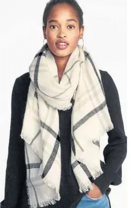  ??  ?? OLD NAVY FLANNEL BLANKET SCARF