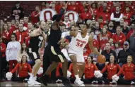  ?? JAY LAPRETE - THE ASSOCIATED PRESS ?? Ohio State’s Kaleb Wesson, right, posts up against Purdue’s Trevion Williams during the first half of an NCAA college basketball game Saturday, Feb. 15, 2020, in Columbus, Ohio. Ohio State beat Purdue 68-52.