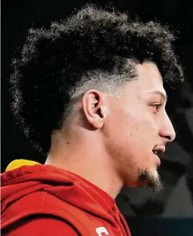  ?? Charlie Riedel/associated Press ?? The Kansas City Chiefs' Patrick Mahomes would be the first Black quarterbac­k to win two Super Bowl titles if he claims a second crown in Glendale, Ariz.