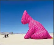  ?? ?? Original work from 140emergin­g artists will be on display at The Other Art Fair at the Barker Hangar, from a hot pink inflatable tiger that appeared at the Burning Man fest to light sculptures to creative but inedible cakes.