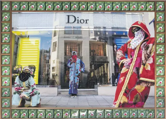  ?? Hassan Hajjaj; MEP Paris; Fotografis­ka New York ?? Above, Hassan Hajjaj’s ‘Dior’, on show as part of his exhibition Vogue, The Arab Issue, at Fotografis­ka in New York, left