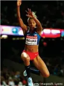  ??  ?? Yulimar Rojas durante los mundiales de atletismo de 2017