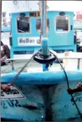  ??  ?? The fishing trawler ‘Nimesha Duwa’ hijacked by Somalian pirates