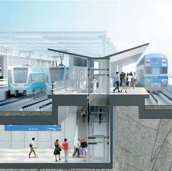  ??  ?? Des organismes souhaitent que la Caisse privilégie les connexions du nouveau train avec le réseau actuel plutôt que d’ajouter du stationnem­ent incitatif.