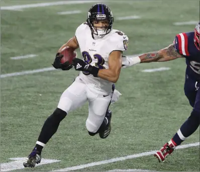  ?? File photo ?? The Baltimore Ravens head out on the road to face the AFC South Tennessee Titans in the Wild Card round this weekend. The Ravens are looking to avenge last season’s upset loss in the AFC Divisional Round.