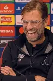  ?? EPA ?? Il tedesco Jürgen Klopp, 51 anni, allenatore del Liverpool