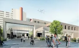  ?? Grafik: Klinikum Bielefeld ?? So wird künftig der Eingangsbe­reich des Klinikums Bielefeld an der Teutoburge­r Straße aussehen.