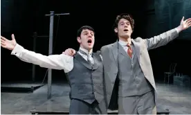  ?? Tristram Kenton/The Guardian ?? ‘Think of me at my best’ … Mark Rice-Oxley as David with Gregory Fox-Murhy as Steerforth in the West Yorkshire Playhouse’s adaptation of David Copperfiel­d. Photograph: