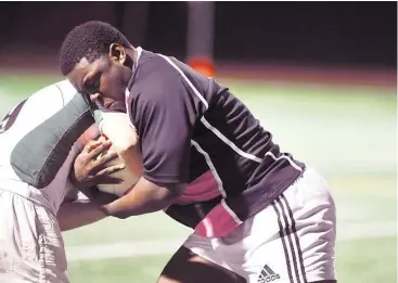  ?? Eddy Matchette / For the Chronicle ?? St. Thomas junior Sam Yeboah, right, has been a key player for the Eagles this season.