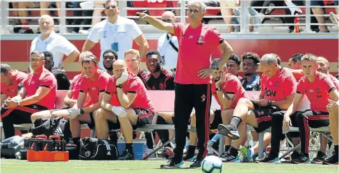  ?? Picture: GETTY IMAGES ?? POINT WELL MADE: Jose Mourinho of Manchester United gives an impression that all is well in spite of challenges facing his club.