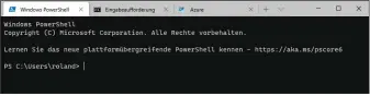  ??  ?? Das Windows Terminal aus dem Microsoft Store vereinigt Powershell, Eingabeauf­forderung und Azure Cloud Shell in einer App.