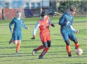  ??  ?? Fairmuir reached the final of the U/16 Queen’s Jubilee Cup with victory over Carnoustie Panmure at Graham Street.