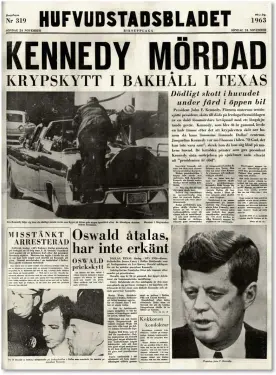  ?? Foto: HBL-arkiv ?? Hufvudstad­sbladet den 24 november 1963.