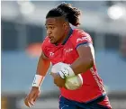  ?? GETTY IMAGES ?? Tasman wing Leicester Faingaanuk­u grabbed two tries yesterday.