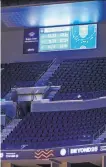  ?? Santiago Mejia / The Chronicle ?? The Warriors and Hornets played to an empty Chase Center on Feb. 26.