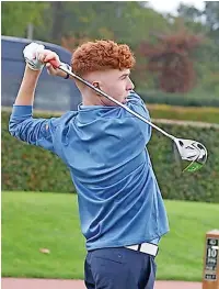  ?? ?? Cheshire Junior Captain Ben Currie of Wilmslow Golf Club