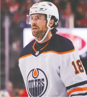  ?? Gett y Images files ?? James Neal and the Edmonton Oilers could face the Chicago Blackhawks in a play-in series if the NHL resumes this season.