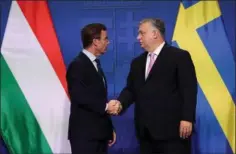  ?? ?? Fredag rejste Sveriges statsminis­ter, Ulf Kristersso­n, til Budapest for at mødes med Ungarns premiermin­ister Viktor Orban. Foto: Bernadett Szabo/Reuters